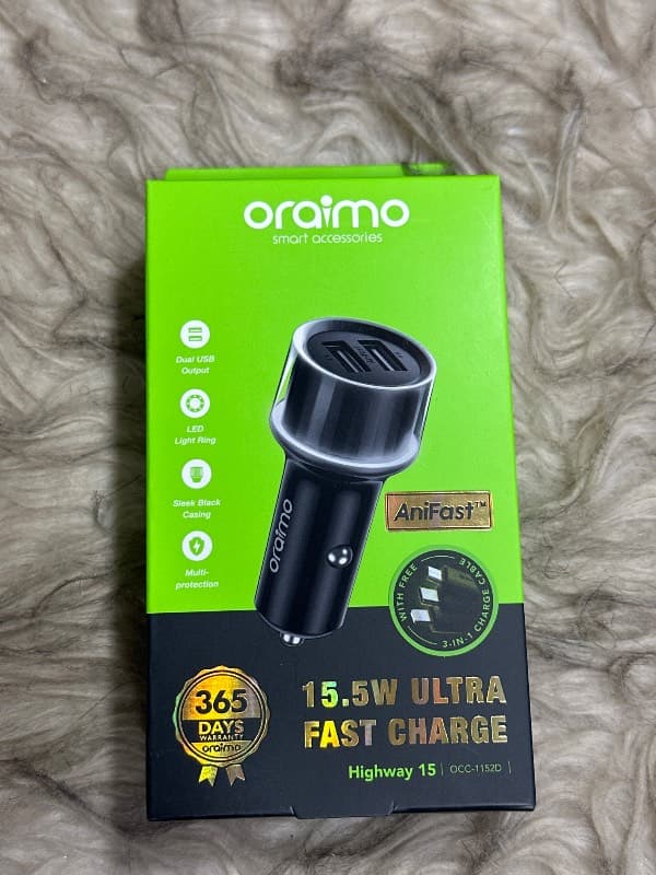 Oraimo Chargeur Auto 3In1 Occ-1152D